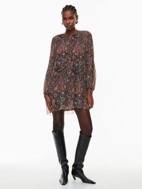 Aritzia Wilfred daydreamer mini dress in cocoa bean size XS NWOT